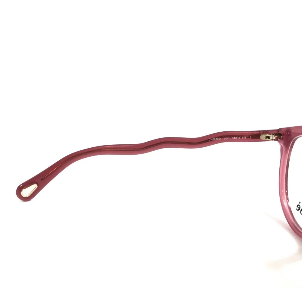 Chloe Eyeglasses Frames CH0089O 004 Opal Burgundy Cat Eye Full Rim 54-16-145